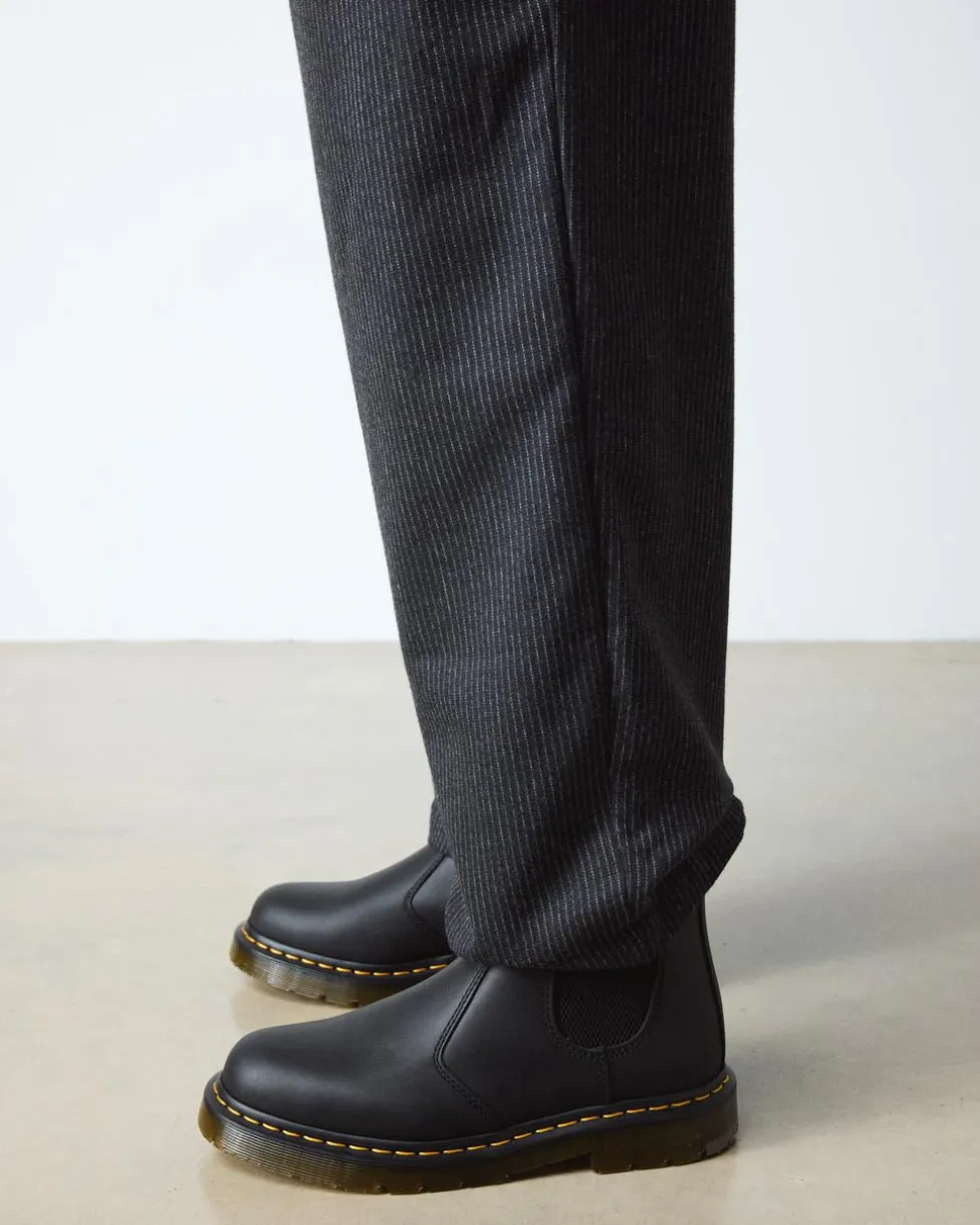 2976 Slip Resistant Leather Chelsea Boots in Black