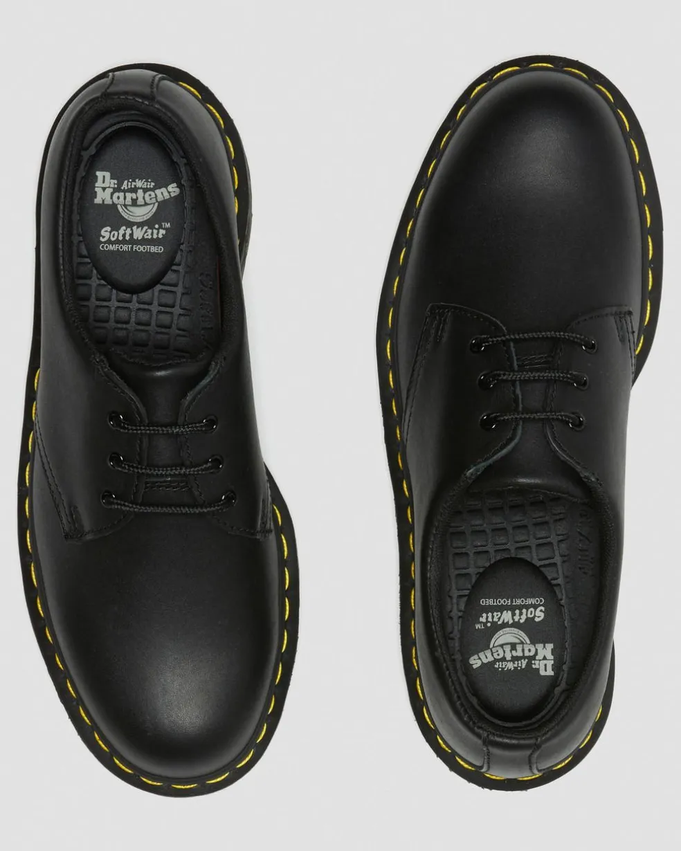 1461 Slip Resistant Leather Oxford Shoes in Black