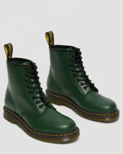 1460 Smooth Leather Lace Up Boots in Green