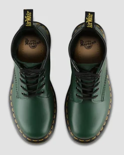 1460 Smooth Leather Lace Up Boots in Green