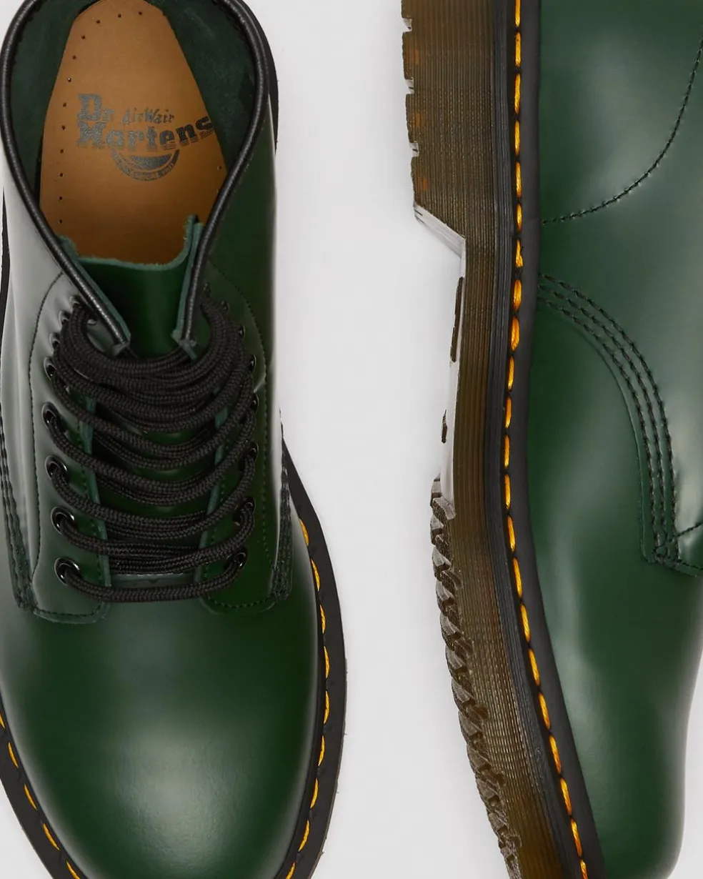 1460 Smooth Leather Lace Up Boots in Green