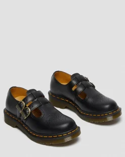 8065 Smooth Leather Mary Jane Shoes in Black