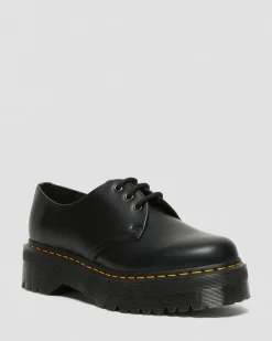 1461 Smooth Leather Platform Shoes in Black
