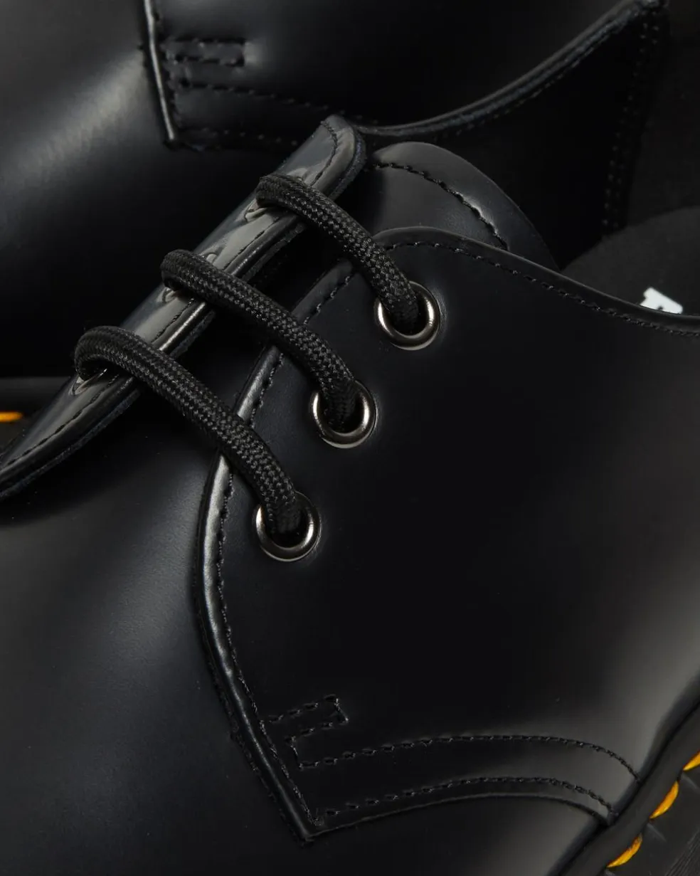 1461 Smooth Leather Platform Shoes in Black
