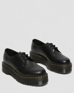 1461 Smooth Leather Platform Shoes in Black