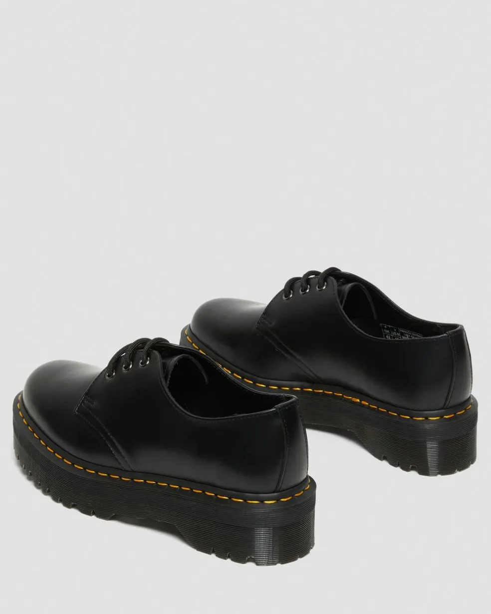 1461 Smooth Leather Platform Shoes in Black
