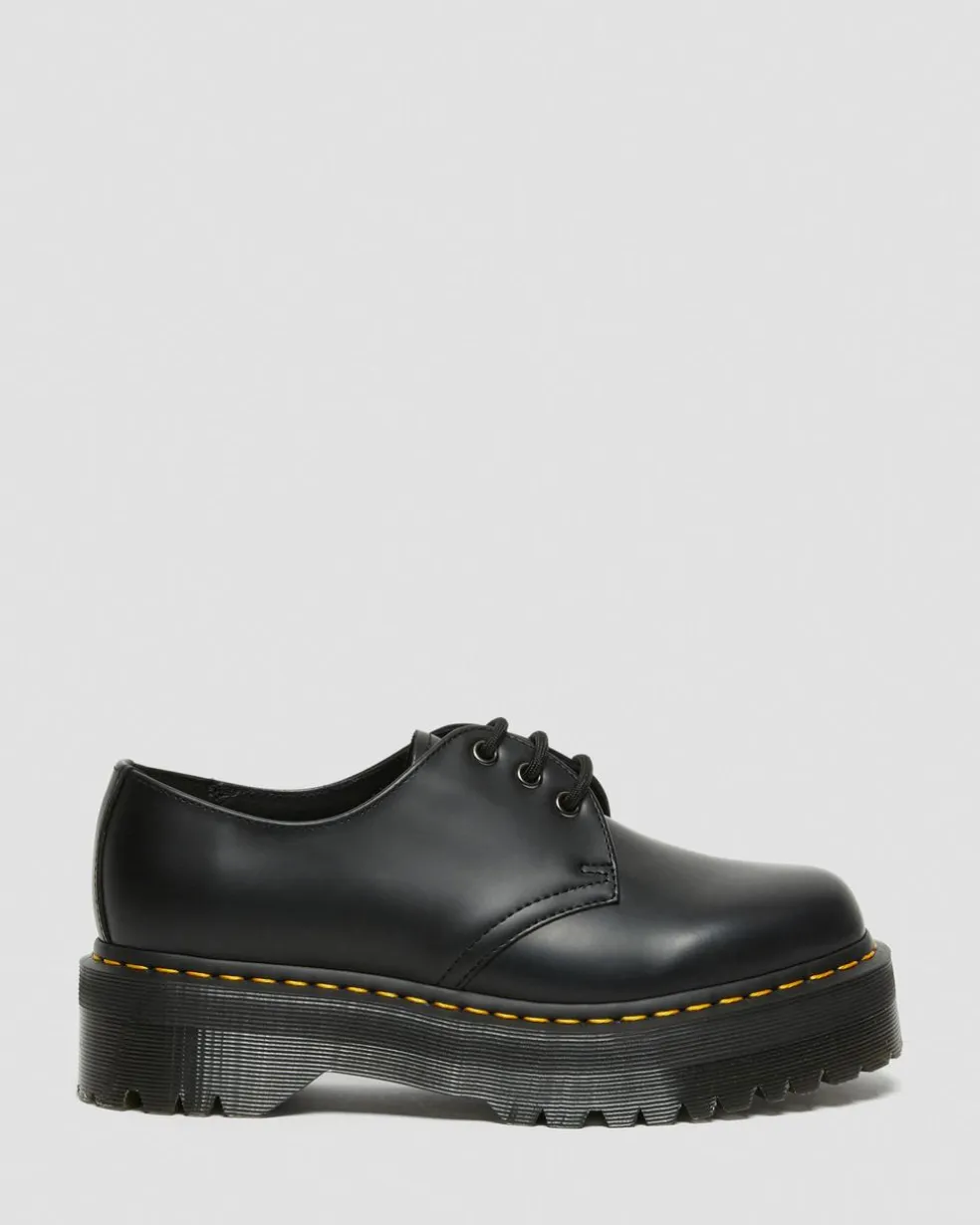1461 Smooth Leather Platform Shoes in Black