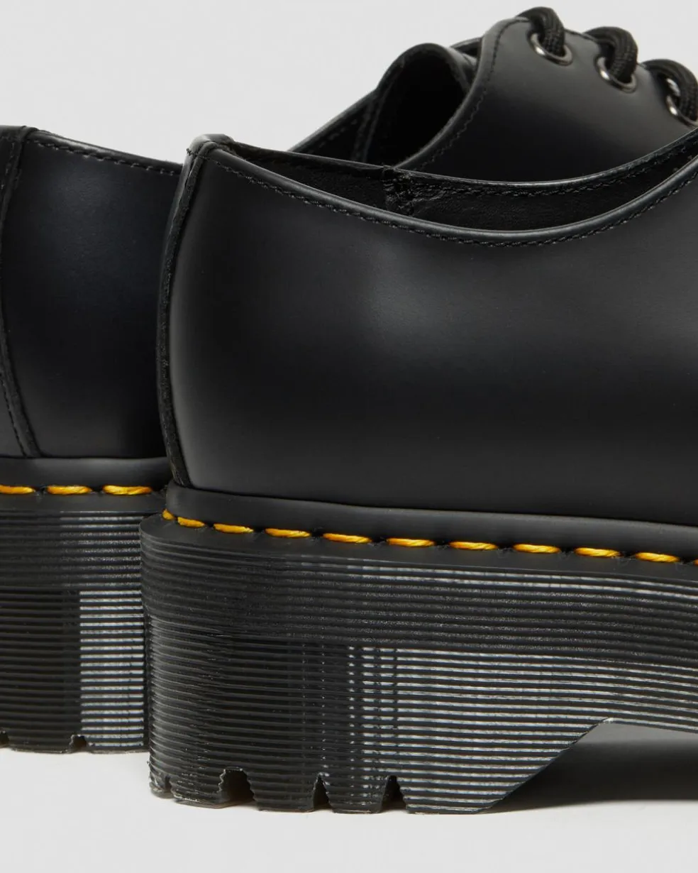 1461 Smooth Leather Platform Shoes in Black