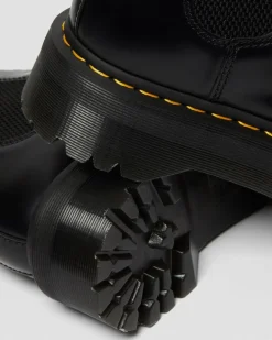 2976 Smooth Leather Platform Chelsea Boots in Black