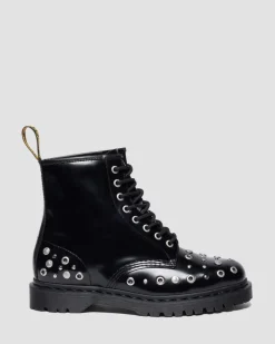 1460 Studded Buttero Leather Boots in Black Buttero