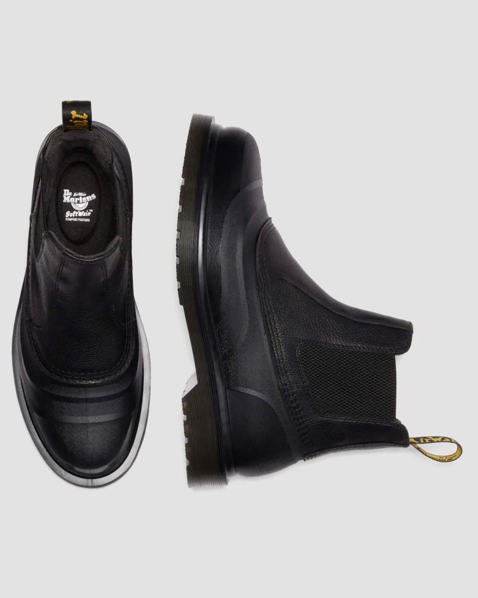 2976 SUB LEATHER CHELSEA BOOTS in Black