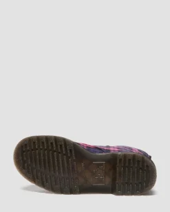 1460 Tartan Lace Up Boots in Pink Multi