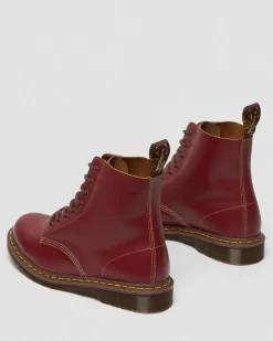 1460 Vintage Made in England Lace Up Boots in Red