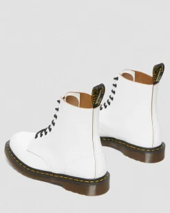 1460 Vintage Made in England Lace Up Boots in White