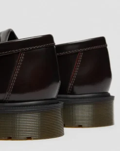 Adrian Arcadia Leather Tassel Loafers in Cherry Red Arcadia