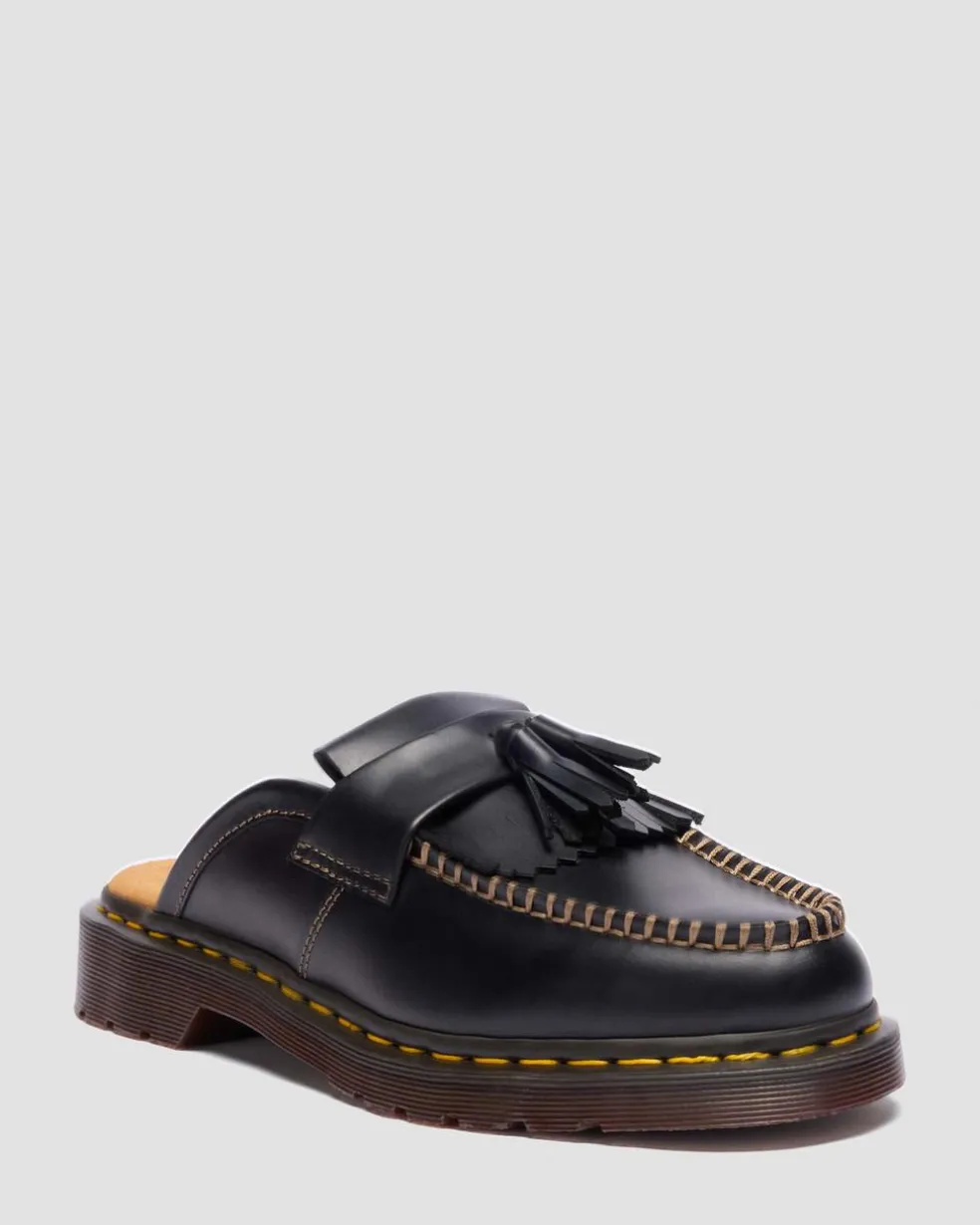Adrian Leather Mules in Black