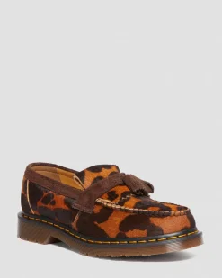 Adrian Made in England Hair On Tassel Loafers in Ocelot