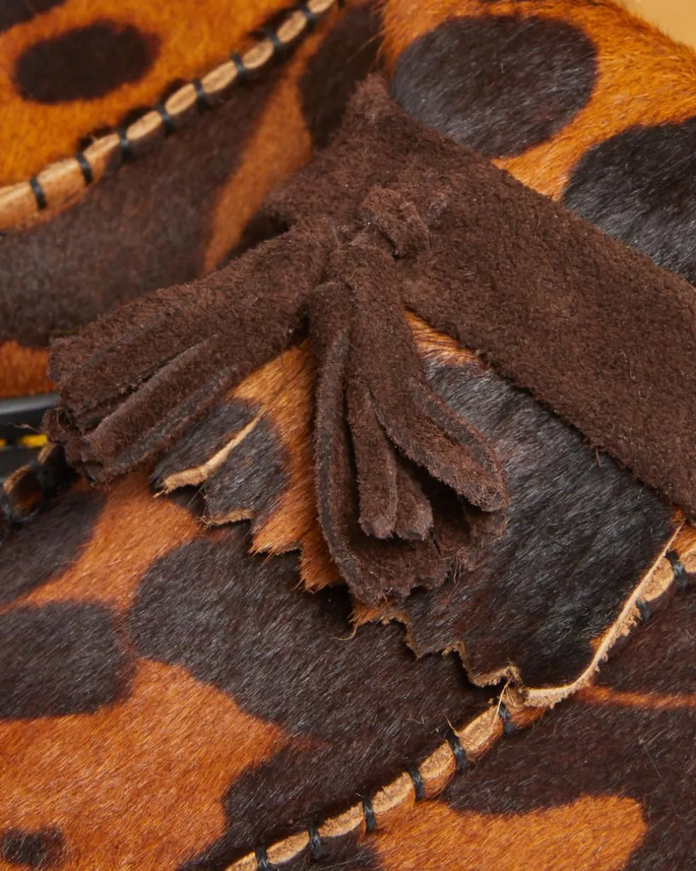 Adrian Made in England Hair On Tassel Loafers in Ocelot