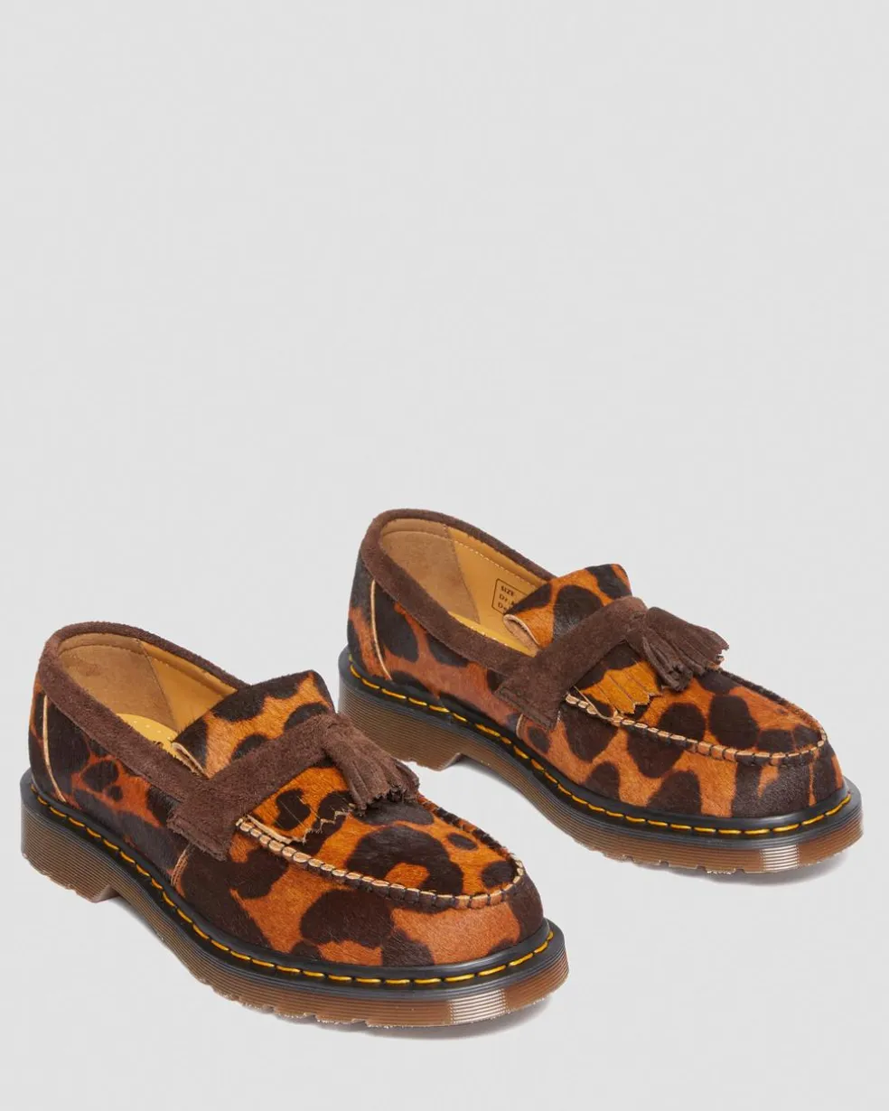 Adrian Made in England Hair On Tassel Loafers in Ocelot