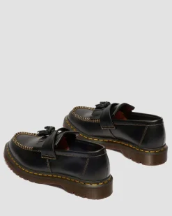 Adrian Orleans Leather Tassel Loafers in Black