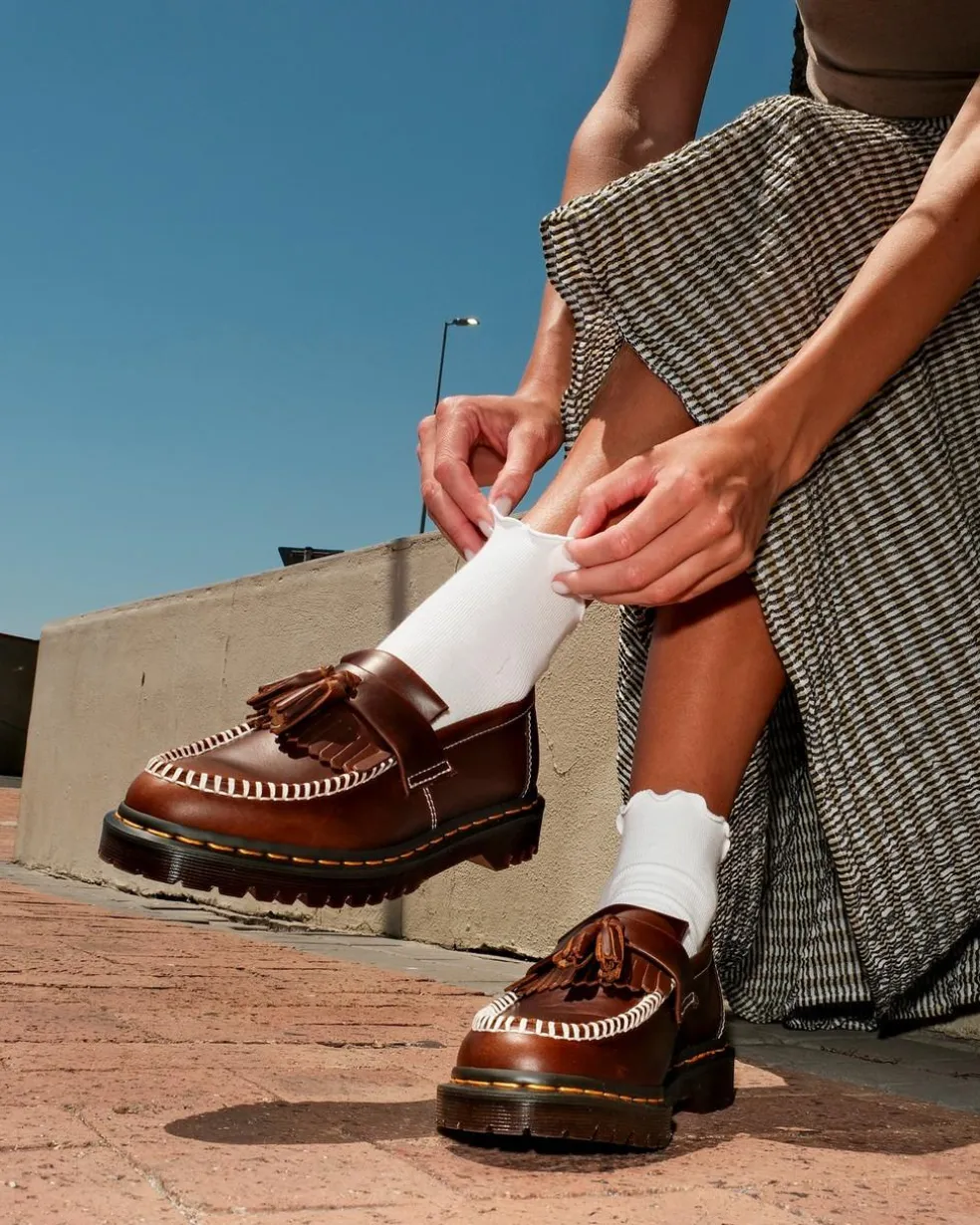 Adrian Orleans Leather Tassel Loafers in Butterscotch