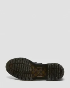 Adrian White Stitch Smooth Leather Loafers in Black