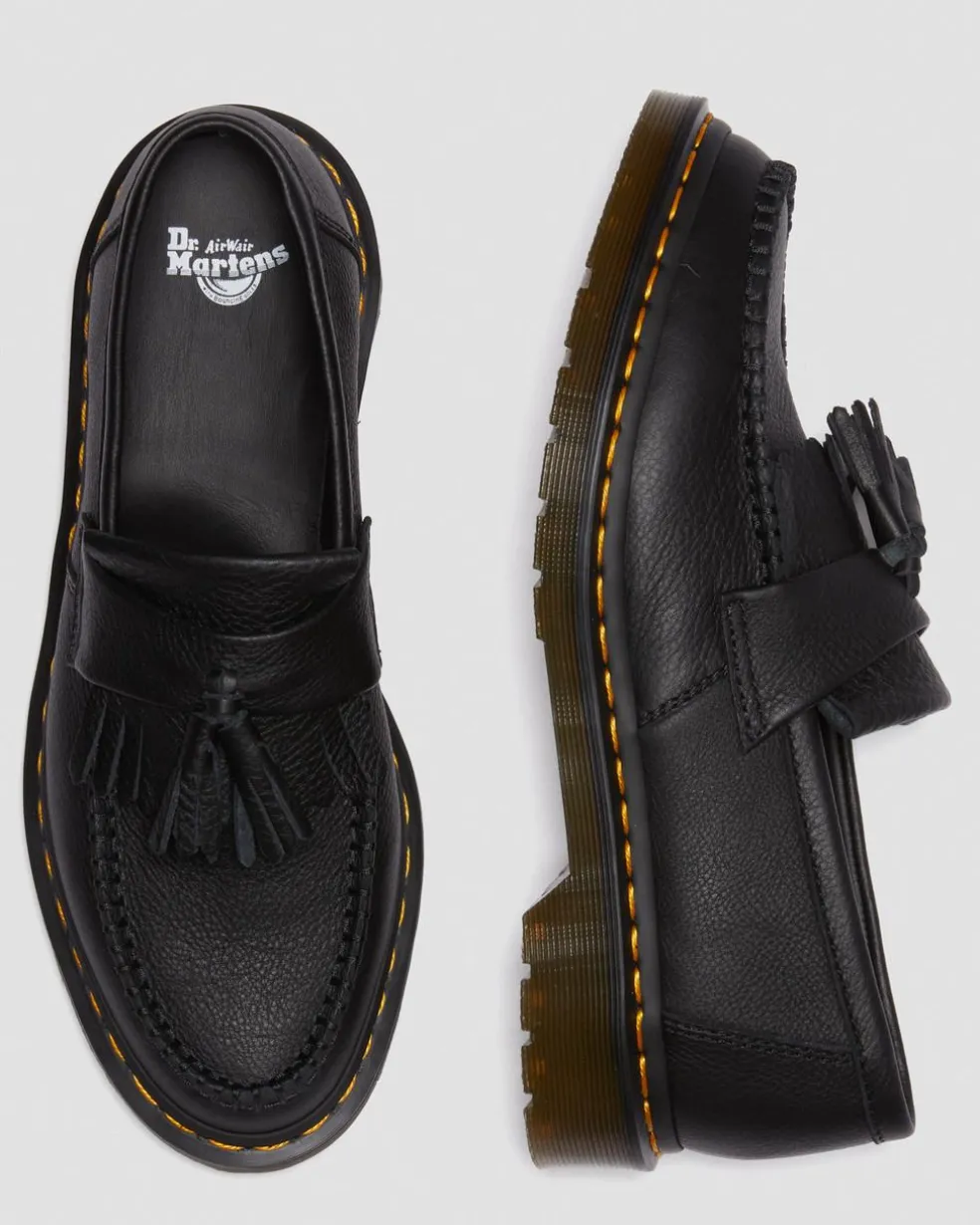 Adrian Women's Virginia Leather Tassel Loafers in Black