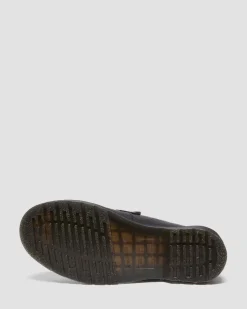 Adrian Yellow Stitch Ambassador Leather Loafers in Black