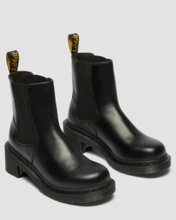 Alderstone Orleans Leather Chelsea Boots in Black