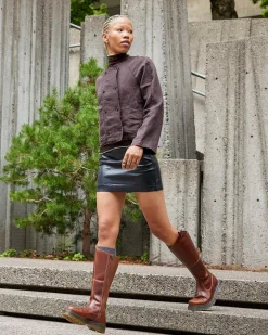 Amaayah Knee High Leather Boots in Butterscotch
