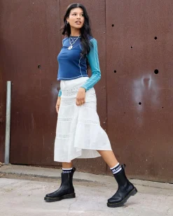 Amaayah Lo Leather Boots in Black