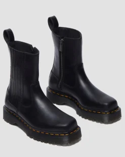 Amaayah Lo Leather Boots in Black