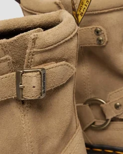 Anistone Harness Suede Biker Boots in Savannah Tan