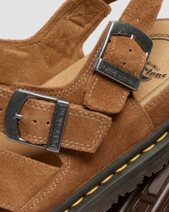 Archive fisherman suede sandals in Natural Tan