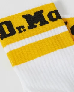 Athletic Logo Organic Cotton Blend Socks in White