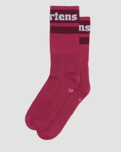 Athletic Logo Sock in Fuchsia Pink