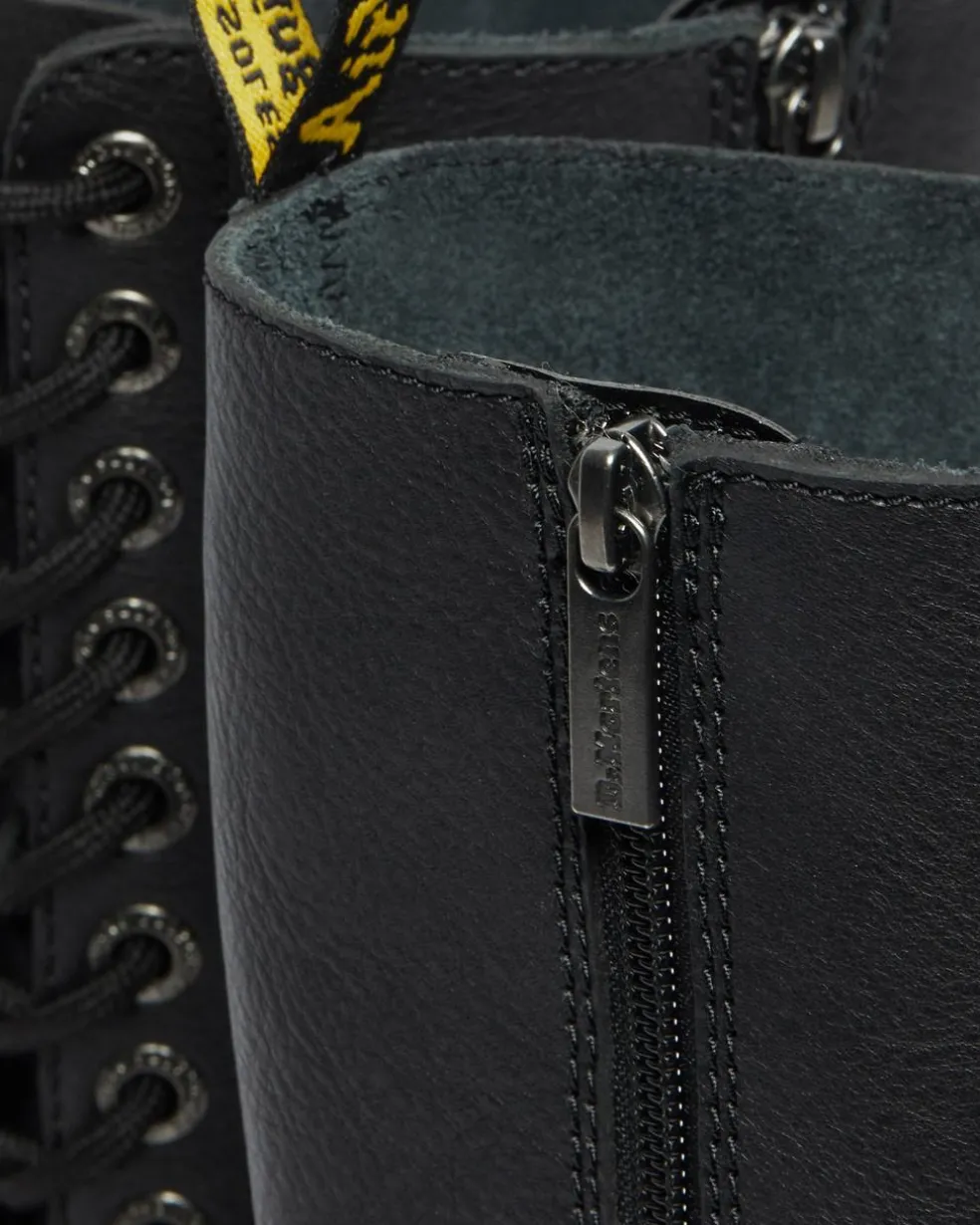 1B60 Bex Pisa Leather Knee High Boots in Black