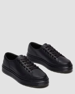 BROOKLINE 6-EYE NAPPA LEATHER SHOES in Black