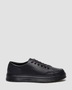 BROOKLINE 6-EYE NAPPA LEATHER SHOES in Black