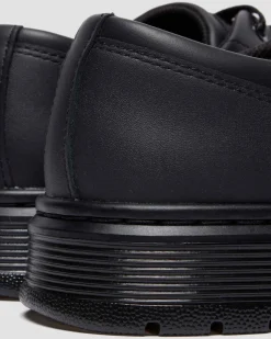 BROOKLINE 6-EYE NAPPA LEATHER SHOES in Black