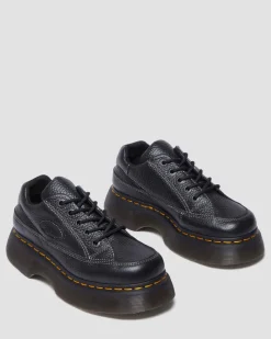 Buzz 5-eye Milled Nappa Leather Shoes in Black Milled Nappa