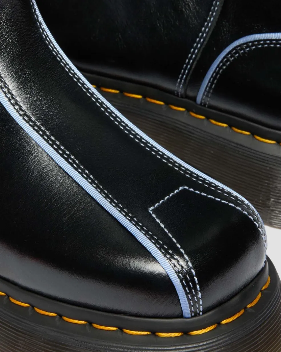 Buzz Hi Gloss Leather Boots in Black