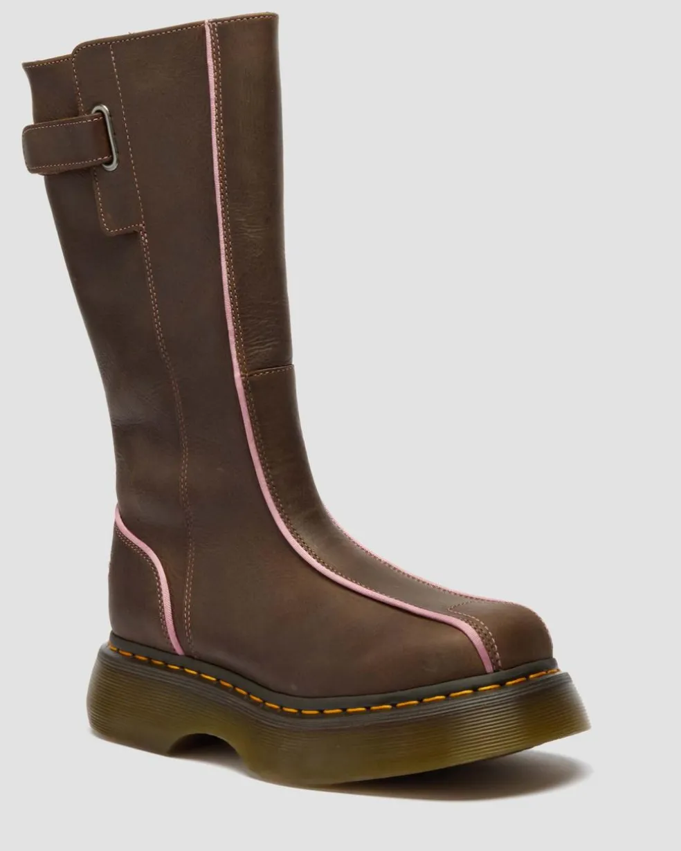 Buzz Hi Wyoming Leather Boots in Dark Brown