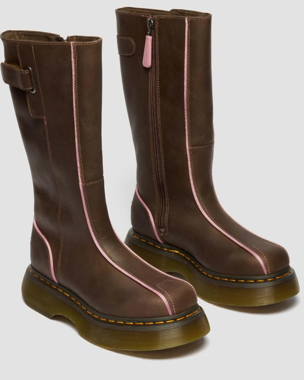 Buzz Hi Wyoming Leather Boots in Dark Brown