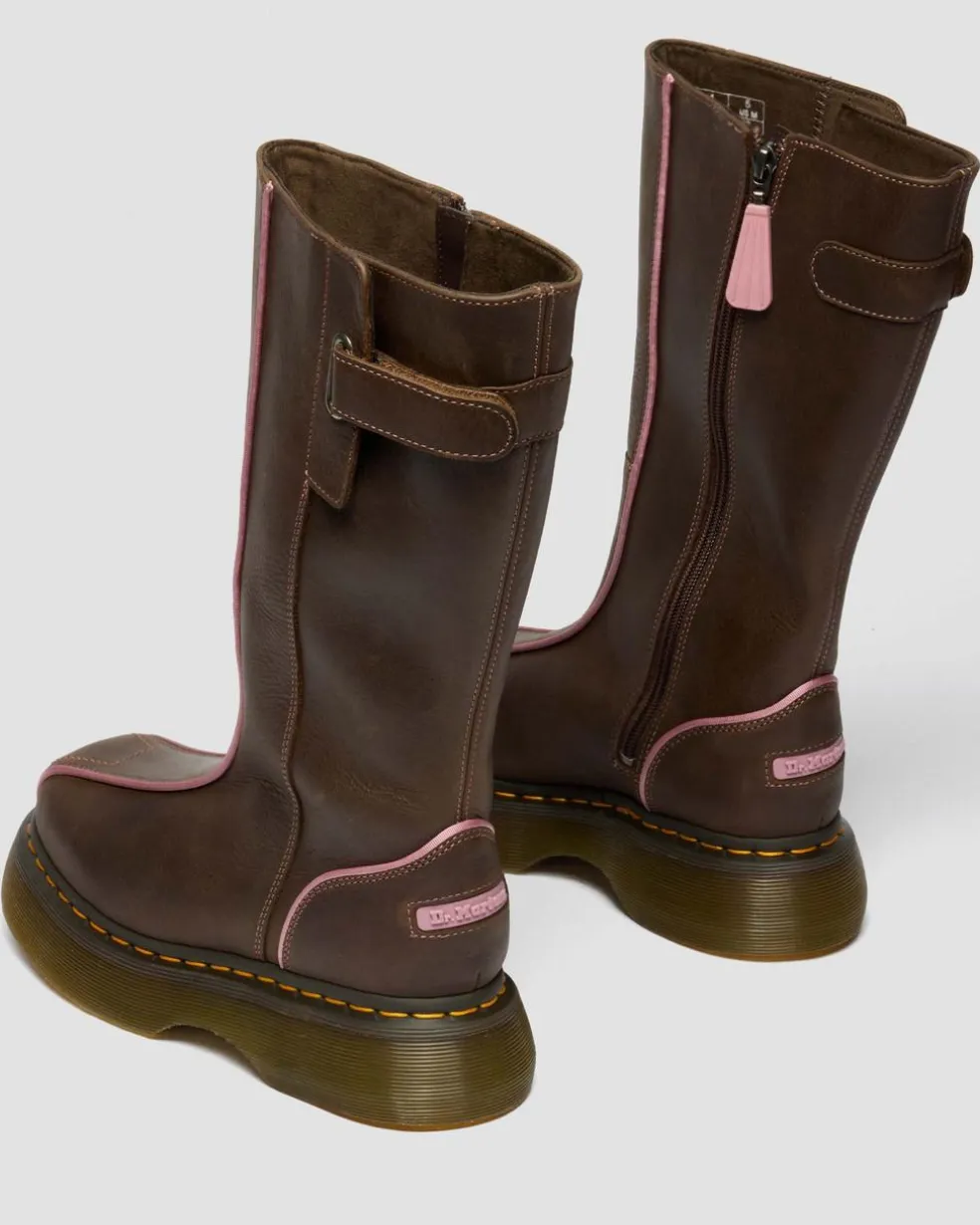 Buzz Hi Wyoming Leather Boots in Dark Brown