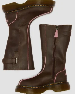 Buzz Hi Wyoming Leather Boots in Dark Brown