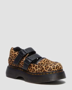 Buzz leopard Mary Jane shoes in Light Tan