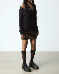 Buzz milled nappa leather Mary Jane shoes in Black Milled Nappa