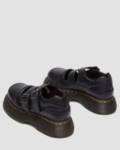 Buzz milled nappa leather Mary Jane shoes in Black Milled Nappa