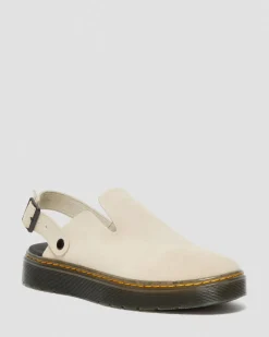 Carlson Suede Casual Slingback Mules in Sand